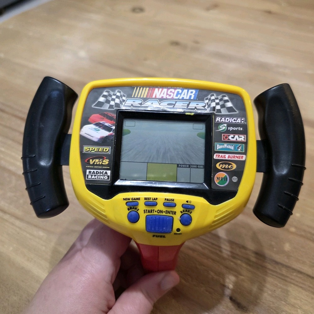Radica Sports NASCAR Racer Game Electronic Handheld VNTG Tested Model 9802‎ T-A